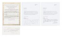 Four items signed by aviators on the planes that dropped the bombs over Hiroshima and Nagasaki