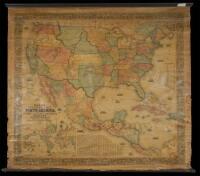Monk's New American Map Exhibiting the Larger Portion of North America Embracing the United States and Territories, Mexico and Central America, Including the West India Islands, Canadas, New Brunswick and Nova Scotia