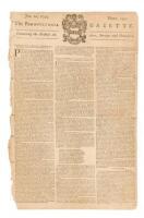 Beginnings of the French and Indian War in Pennsylvania Gazette
