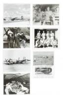 Seven photographs signed by various crew members of the "Enola Gay" on the Hiroshima bombing mission
