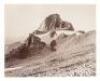 "Mt. Conness, with ridge of approach E.S.E.. Snowbank 100 feet deep. Camp upper right hand; Observatory on summit"