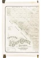 Official Map of Kern County California Compiled from Public Records and Private Surveys