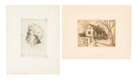 Two original etchings by Bernhardt Wall