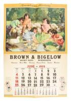 Eleven large advertising posters for Brown and Bigelow