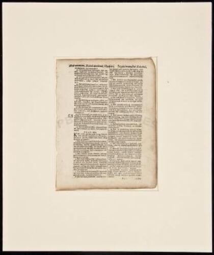 Single Leaf from John Eliot's Indian Bible