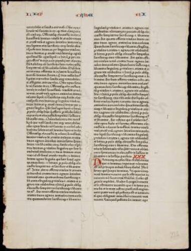 Leaf from the 1462 Fust and Schoeffer Bible