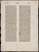 Leaf from the 1462 Fust and Schoeffer Bible