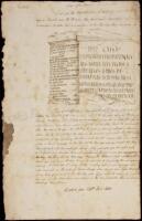 Manuscript extract of a letter from British Captain Roe describing antiquities in Egypt, 1801