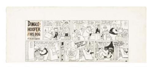 Dinglehoofer und His Dog- original Sunday comic strip art from June 15, 1947