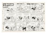 The Captain and the Kids - original Sunday comic strip art from 1947