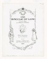 Original pen and ink title page illustration for Charles Dickens' The Battle of Life