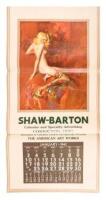 Four large advertising posters for Shaw-Barton featuring pinup art by Rolf Armstrong