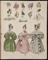 Bound volume of 100 hand-colored plates of woman's fashions from the 1830s