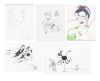 Six pieces of original comic art