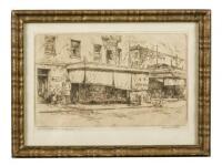 Etching, “The Center of Chinatown, San Francisco”