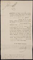 WITHDRAWN - Document Signed by George III, King of Great Britain and Ireland