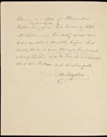 Autograph Manuscript, signed, from his cell in a Paris prison