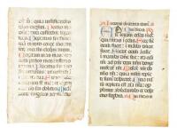 Four manuscript leaves from missals or antiphonals