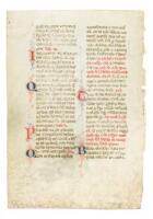 Manuscript leaf from a 15th century Italian breviary