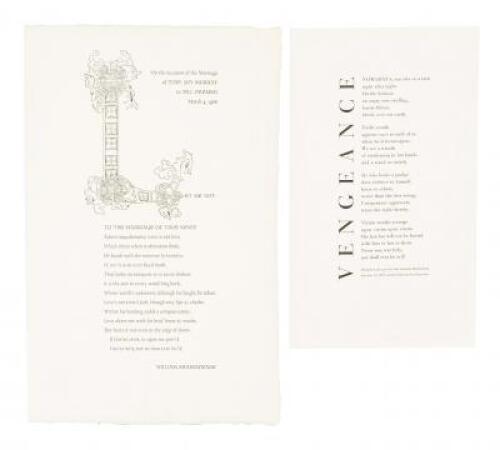 Two broadsides printed by Andrew Hoyem