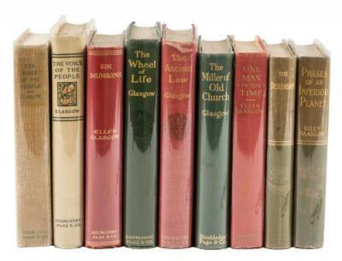 Nine first editions of works by Ellen Glasgow