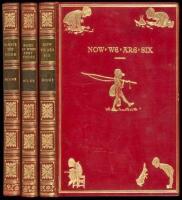 When We Were Very Young; Winnie-The-Pooh; Now We Are Six - finely bound by Riviere