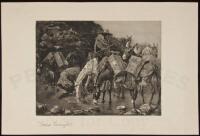 Mule Train Crossing the Sierra - Signed print