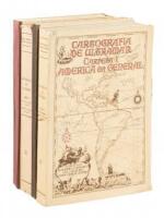 Two Spanish cartography references with folders of facsimile maps