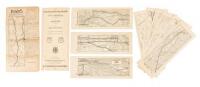 Approx. 75 single-card route maps for roads in California, mostly the southern part, plus 10 folding road maps