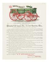 Color advertising broadside for the Mitchell Wagon