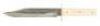19th century California fixed-blade Bowie knife with white bone handle, original leather sheath - 3