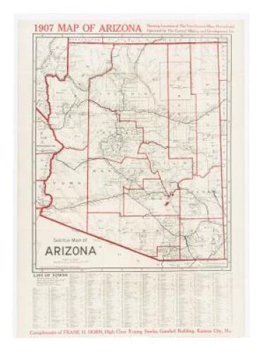 Sketch Map of Arizona