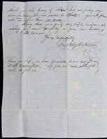 Autograph Letter to John Heinlen, the Gold Rush businessman who saved San Jose's Chinatown, from the firm of Ingoldsby, Halstead & Co. in New York