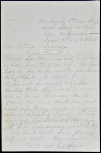 Autograph Letter, signed, from future San Francisco jail-keeper en route to California
