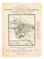 Proceedings of the first Regional Planning Conference of Los Angeles County, California, at Pasadena, January 21, 1922