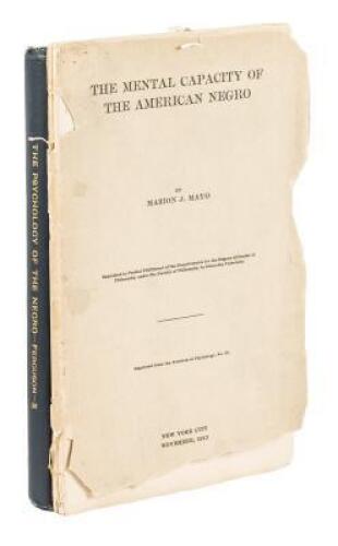 1st &lsquo;scientific&rsquo; studies of 'Negro Intelligence'