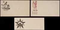 Three Civil War Patriotic Envelopes depicting African Americas as contraband
