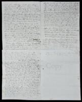Two Autograph Letters, signed, regarding the forming of the New Orleans and Texas Railroad Company