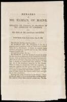 Remarks of Mr. Hamlin, of Maine, on Resigning his Position as Chairman of the Committee on Commerce and the Tests of the Cincinnati Convention