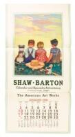 Eleven large advertising posters, most for the Shaw-Barton Company