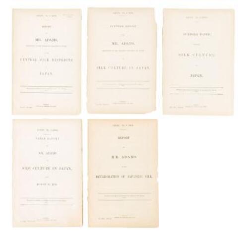 Five Parliamentary documents concerning Japanese silk