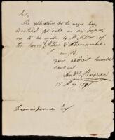 Autograph Note, signed, as publisher of the Federal Gazette and Philadelphia Daily Advertiser regarding an advertisement for a "Negro Boy"