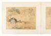 Album with eight original paintings of dramatic and possibly mythological scenes, with some text in Chinese - 7