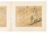 Album with eight original paintings of dramatic and possibly mythological scenes, with some text in Chinese - 8