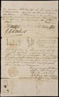 Manuscript land transfer document for property in San Augustine County, Texas