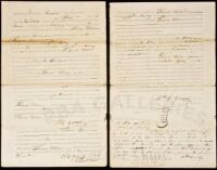 Partially printed document, completed by hand, charging one Thomas Wilson with failure to pay duties due to the Republic of Texas, signed by W.C. Young