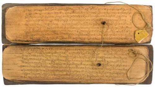 Two Burmese palm leaf manuscripts of Buddhist religious texts