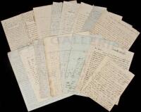 Archive of 16 autograph letters from or traveling preacher Conway Wing written during the first half of the 19th century