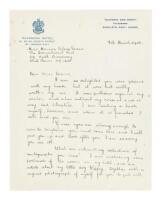 Letter from the British "Queen of Cooks", Mistress of future King Edward VII