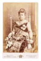 Cabinet card photograph of H.R.H. Queen Kapiolani of Hawaii